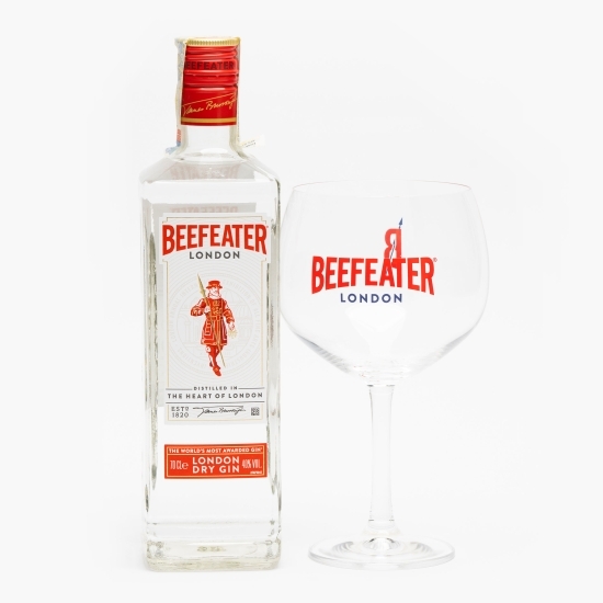 Gin London Dry 40% alc. 0.7l + pahar