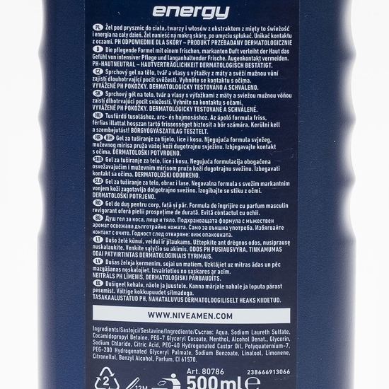 Gel de duş Energy 0.5l