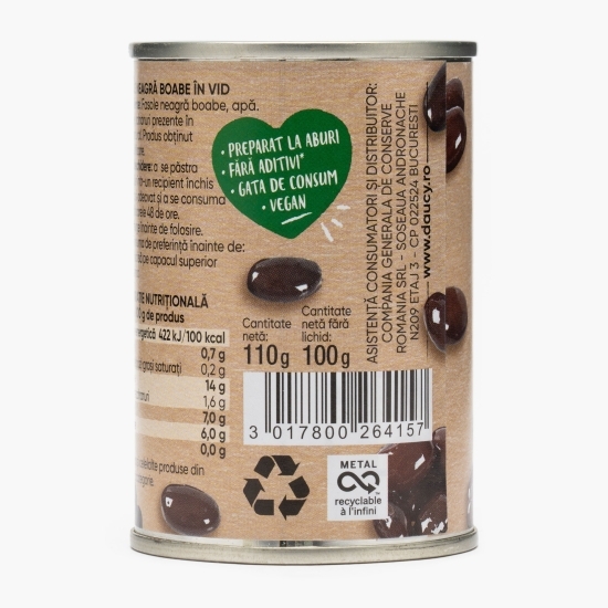 Fasole neagră, fără zahăr, sare adăugat 110g