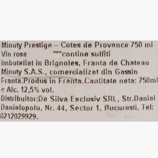 Vin rose sec Prestige, 12.5%, 0.75l