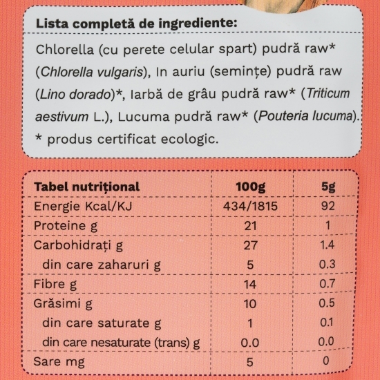 Slim Fit Detox, pulbere funcțională ecologică 200g