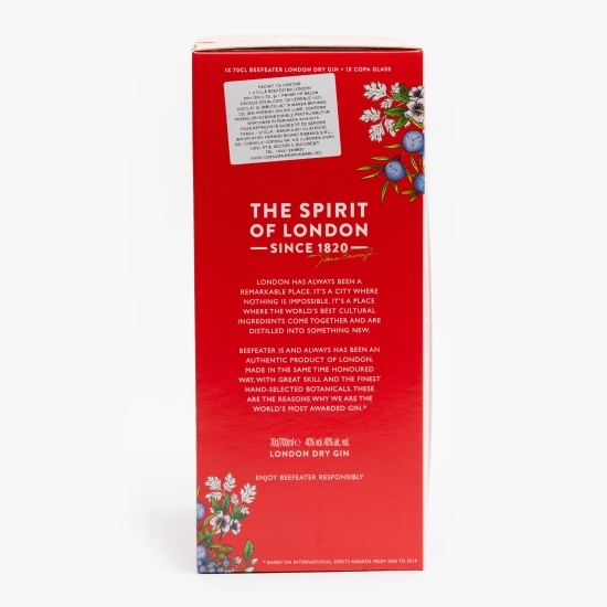 Gin London Dry 40% alc. 0.7l + pahar