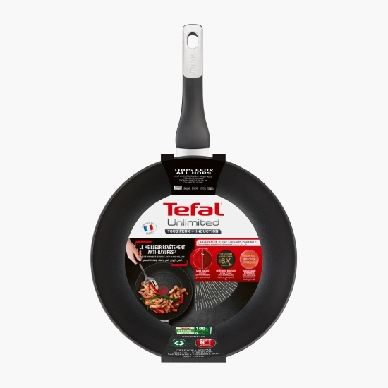 Tigaie Wok Unlimited, inducție, 28cm, înveliș antiaderent din titan, indicator Thermo-Signal, bază Thermo-Fusion