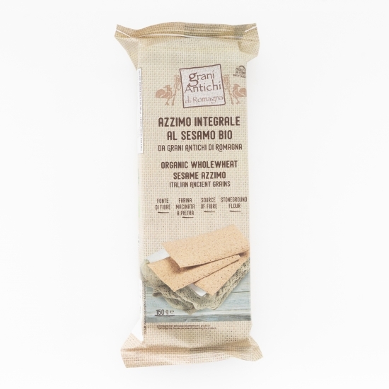 Pâine azima eco din grâu antic integral semințe susan și ulei măsline 150g
