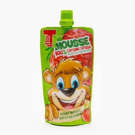 Mousse de fructe (mere, banane, căpșuni și morcovi) 100%, 100g