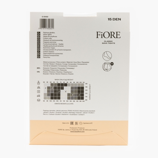 Ciorap Sava 15den Light Natural no. 5