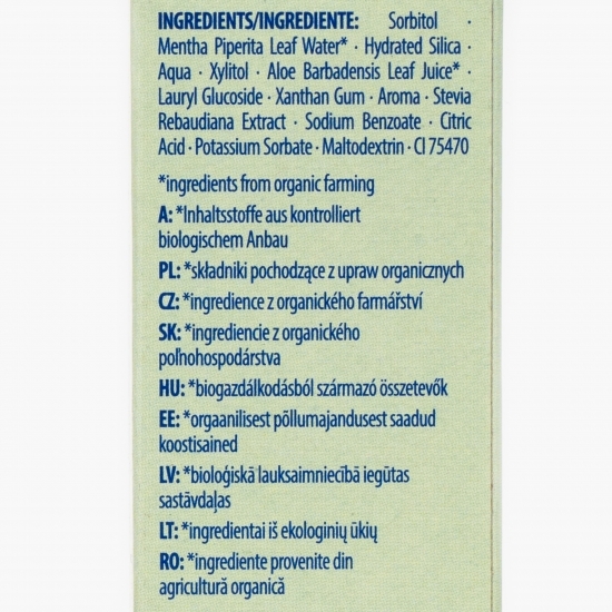 Pastă de dinți bio pentru copii, fără fluor, aromă de căpșuni, 1-6 ani, 50ml