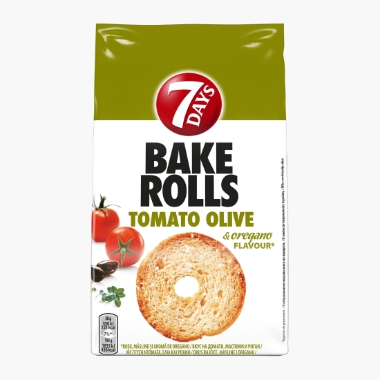 Rondele Bake Rolls cu roșii, măsline și oregano 80g