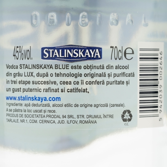 Vodcă Blue 45% alc. 0.7l + 2 pahare