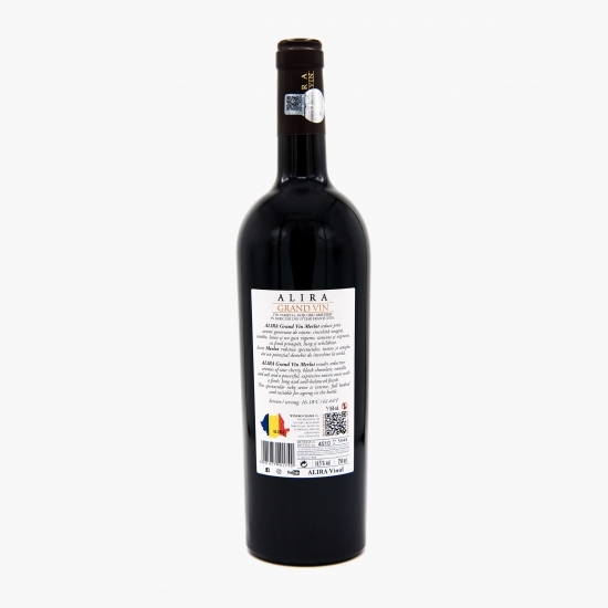 Vin roșu sec Merlot, 14.5%, 750ml
