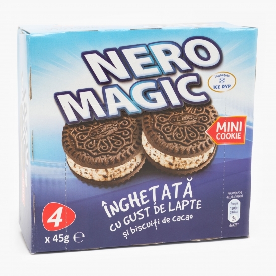 Înghețată sandwich biscuit negru 4x45g
