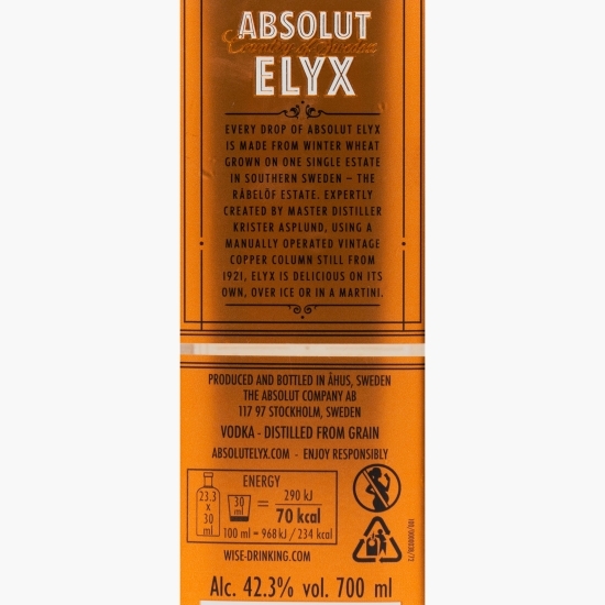 Vodcă Elyx 42.3% alc 0.7l