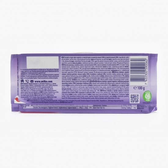 Ciocolată umplută cu cremă de zmeură 100g