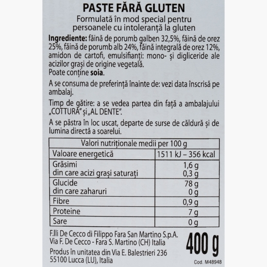 Paste Spaghetti, fără gluten, 400g