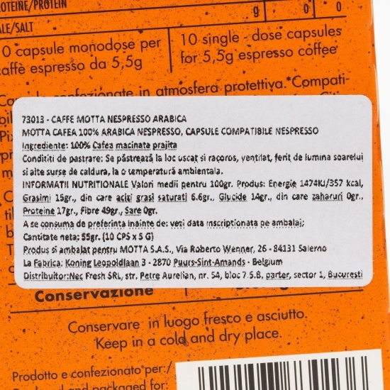 Capsule cafea Espresso 100% Arabica 10 băuturi