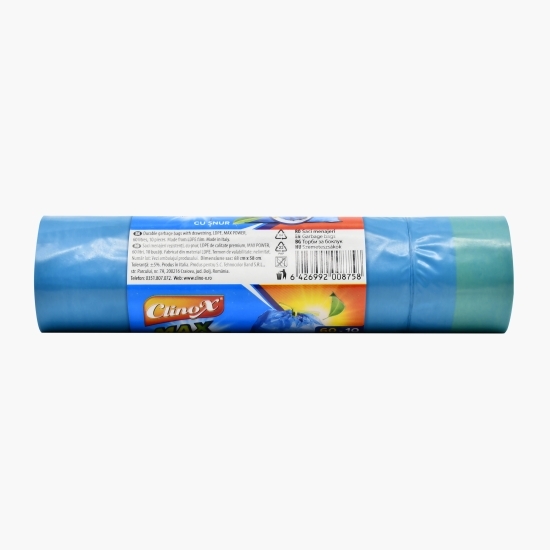 Saci menajeri Max Power cu șnur, 60l, 10 buc