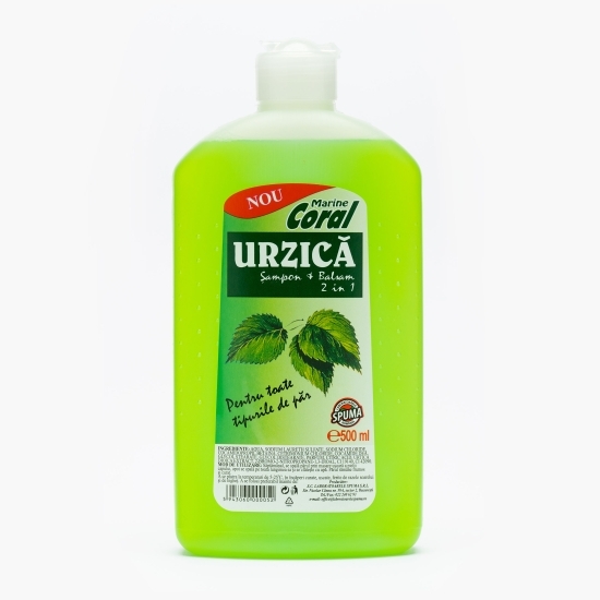 Șampon și balsam cu urzică, pentru toate tipurile de păr, Marine Coral 500 ml
