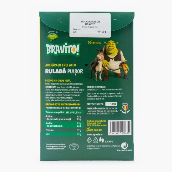 Ruladă puișor feliată 100g