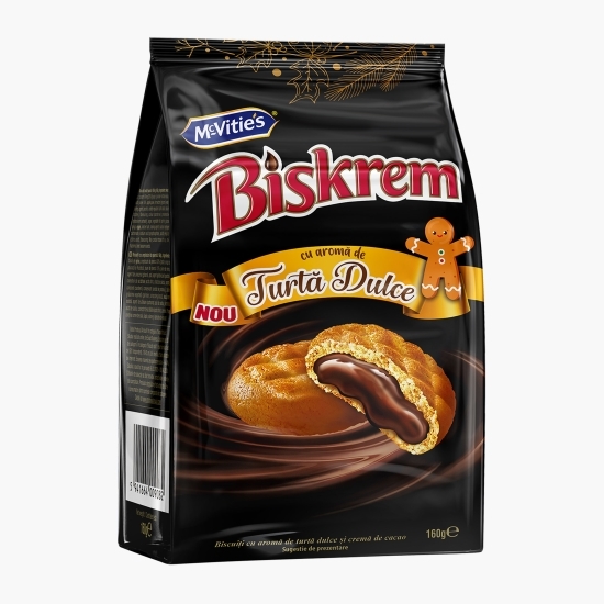 Biscuiți cu aromă de turtă dulce și cremă de cacao, 160g