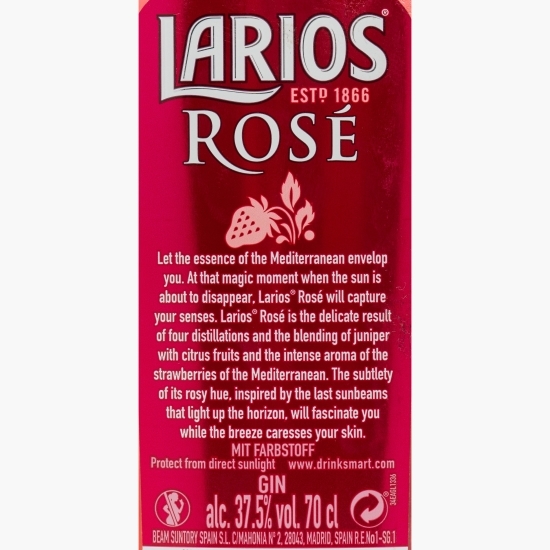 Gin rose Premium Mediterranea 37.5% alc. 700ml