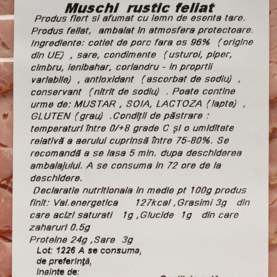 Mușchi rustic, feliat 100g