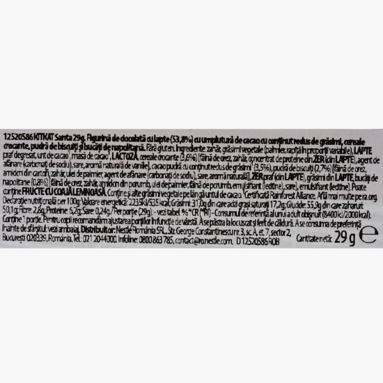 Figurină de ciocolată în formă de Moș Crăciun 29g