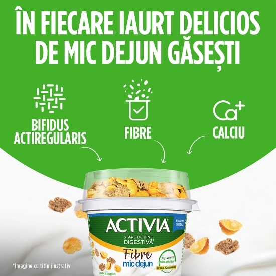 Iaurt Mic dejun cu fulgi de cereale 163g