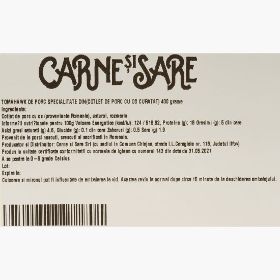 Tomahawk de porc 400g