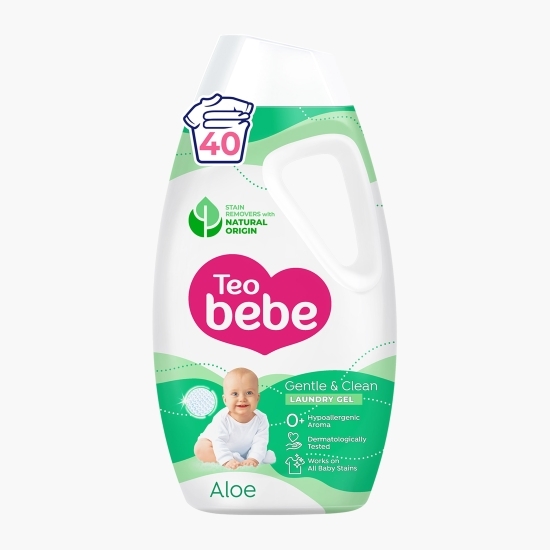 Detergent de rufe lichid pentru copii Gentle&Clean, aloe vera, 40 spălări, 1.8l