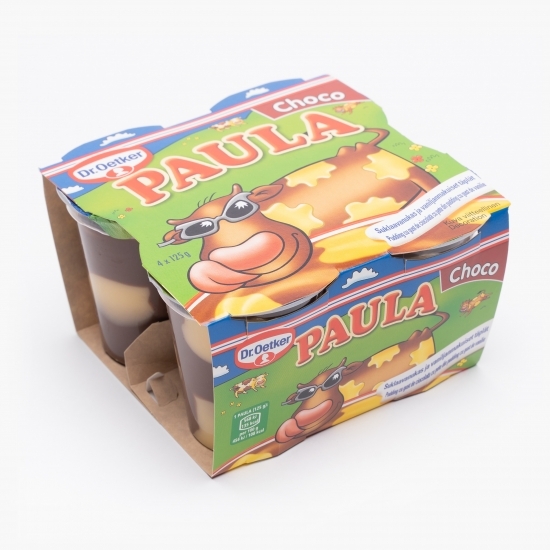 Budincă Paula cu gust de ciocolată și vanilie 4x125g
