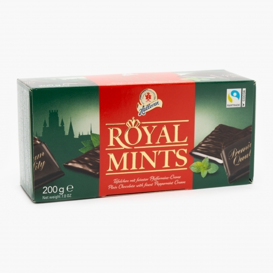 Ciocolată porționată cu cremă de mentă 200g