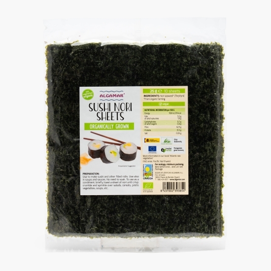 Alge nori eco pentru sushi, 25g, 10 foi