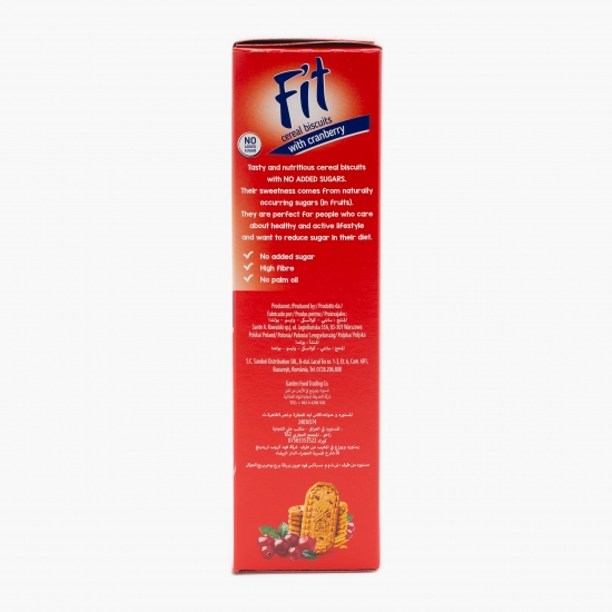 Biscuiți din cereale cu merișoare fără zahăr adăugat 300g