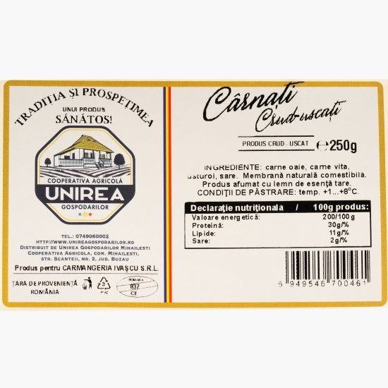 Cârnați crud-uscați 250g