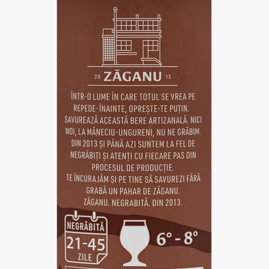 Bere artizanală nefiltrată brună sticlă 0.5l