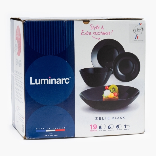 Serviciu de masă Zelie, 19 piese, negru