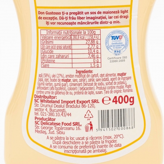 Sos de maioneză light 400g