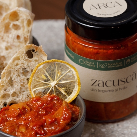 Zacuscă de legume și hribi, 300g