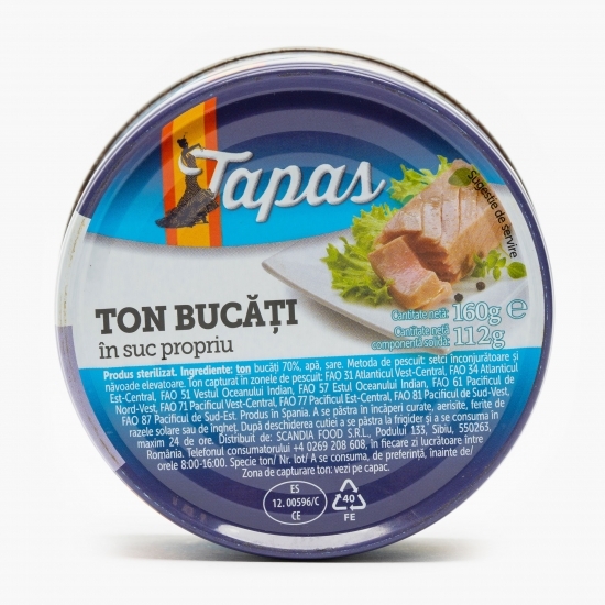Ton bucăți în suc propriu 160g