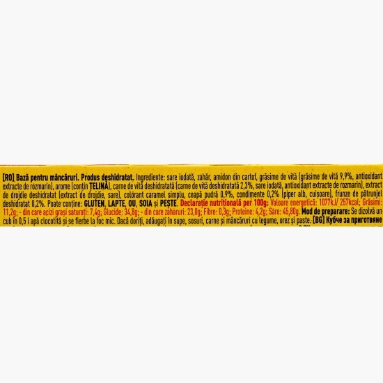 Bază de mâncare Cuburi cu gust de vită 8x10g