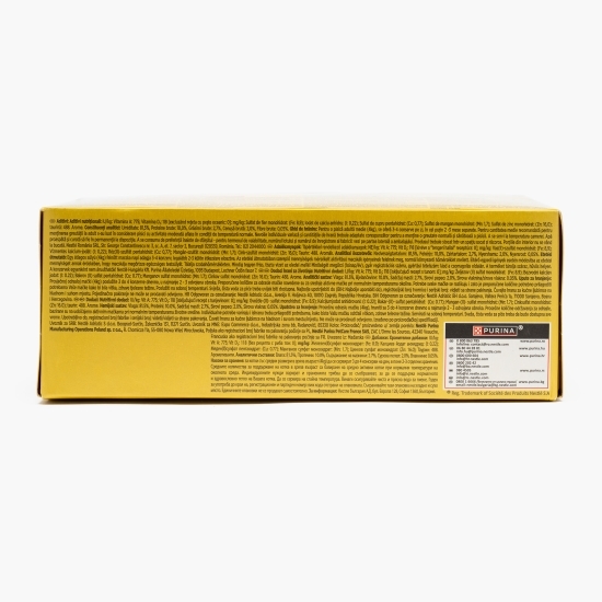 Hrană umedă pentru pisici Duo Gold, 12x85g, mix de arome (rață & curcan, vită & pui, pește oceanic, iepure & ficat)