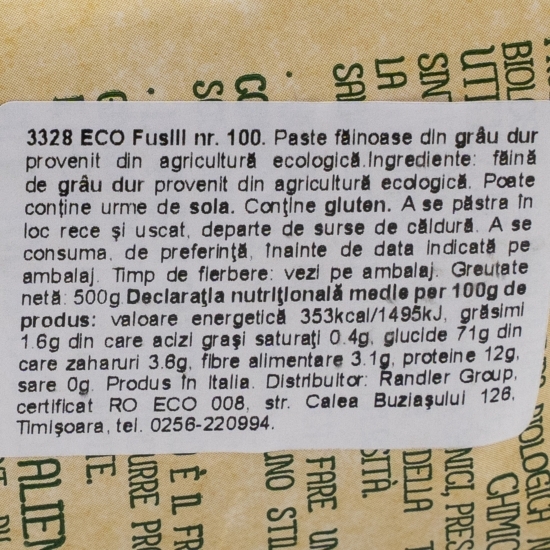Paste Fusili eco 500g