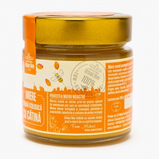 Miere cremă ecologică cu cătină 300g