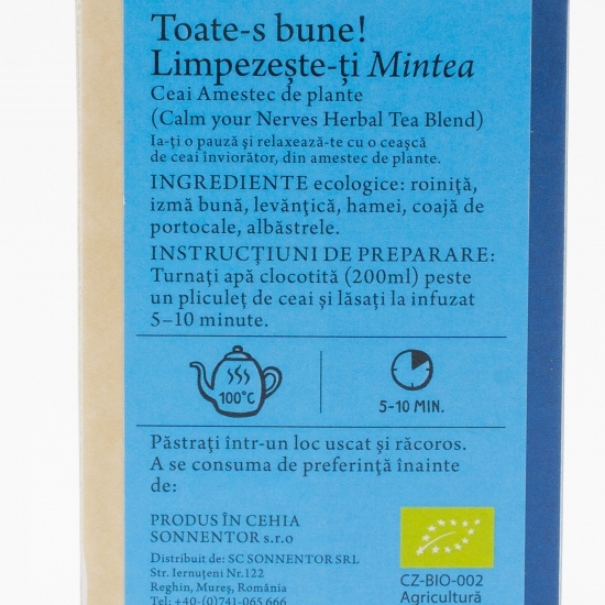 Ceai eco „Toate-s bune! Limpezește-ți mintea” 18 plicuri