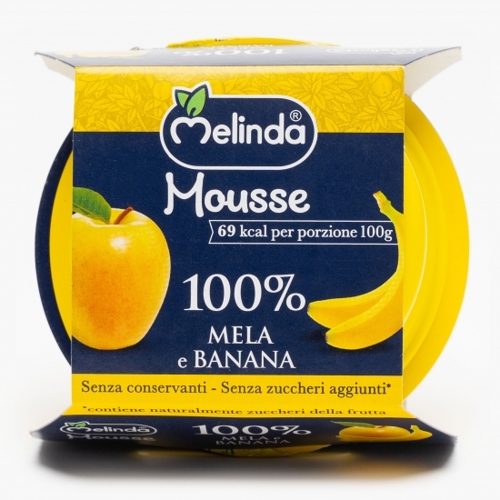 Mousse de mere și banane 200g (2x100g)