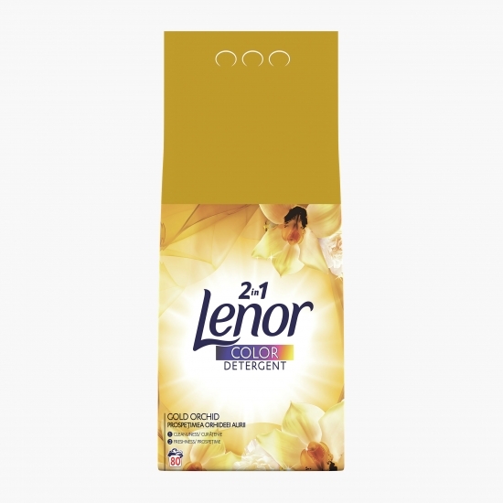 Detergent de rufe pudră automat 2în1 Color Gold Orchid 80 spălări, 8kg