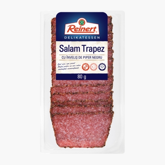 Salam Trapez cu înveliș de piper negru, feliat 80g