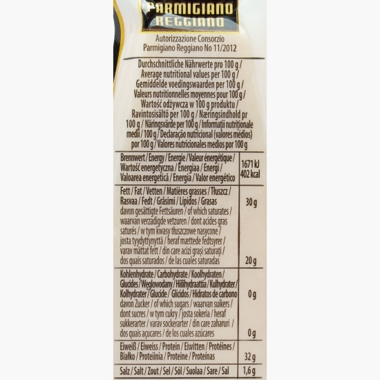 Brânză Parmigiano Reggiano cu pastă tare, maturată 15 luni 200g