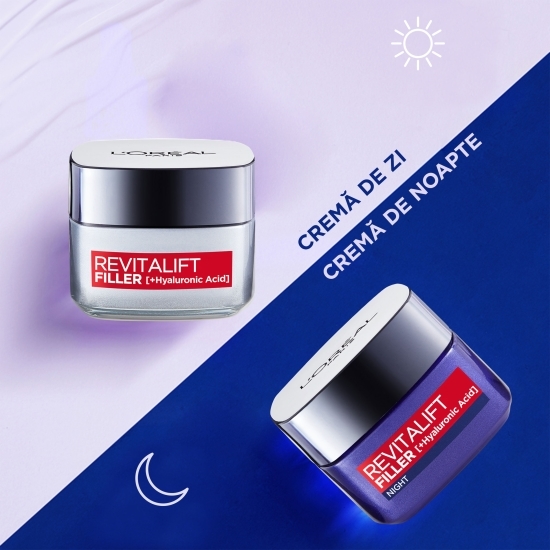 Cremă de zi antirid intensiv, Revitalift Filler + Hyaluronic Acid, 50ml