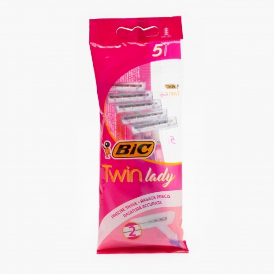 Aparat de ras pentru femei Twin Lady 2 lame, 5 buc